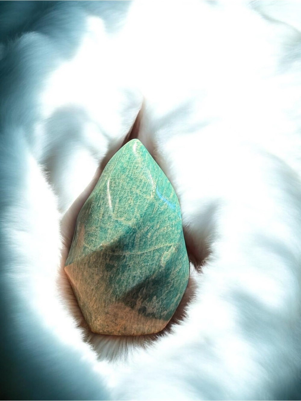 Amazonite flame crystal